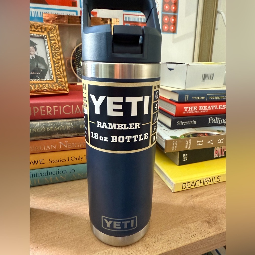 Yeti rambler with straw